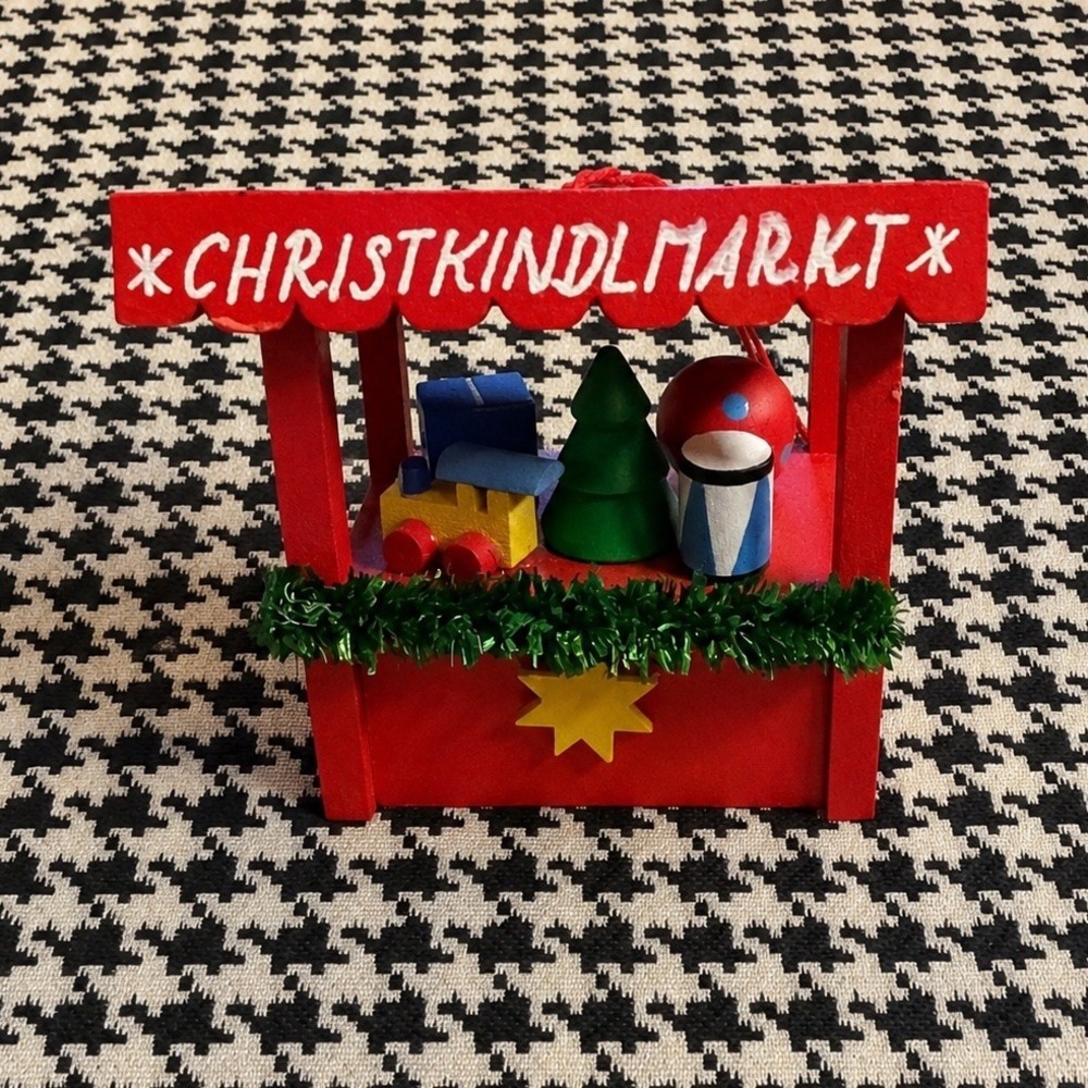 Alexander Taron Christian Ulbricht Christmas Ornament-Christkindl Market VTG Red